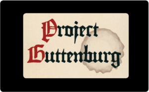 button to access project Guttenberg